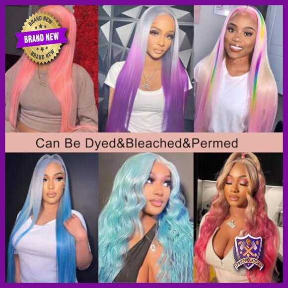 13x6 Lace Front Wig Human Hair Straight 150 Density Medium Cap main image 6